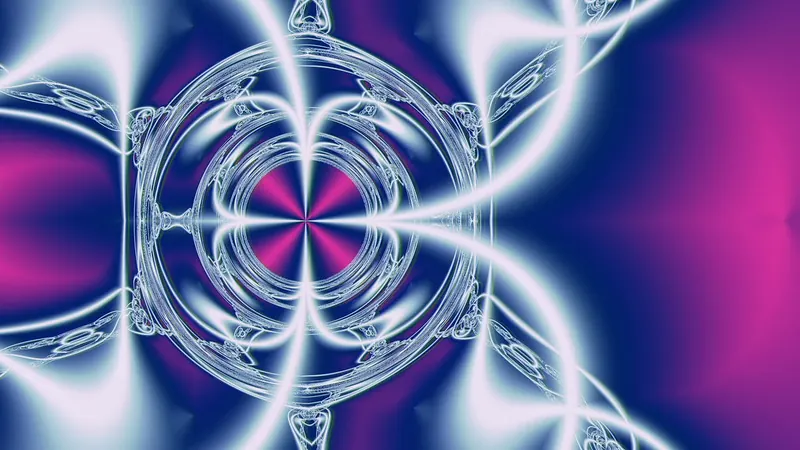 Colourful computer-generated fractal pattern